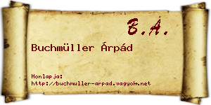 Buchmüller Árpád névjegykártya