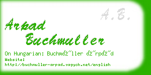 arpad buchmuller business card